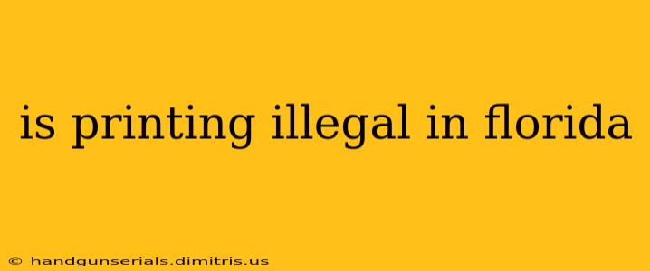 is printing illegal in florida