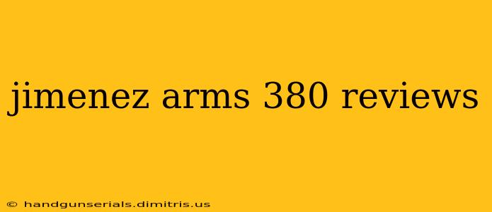 jimenez arms 380 reviews