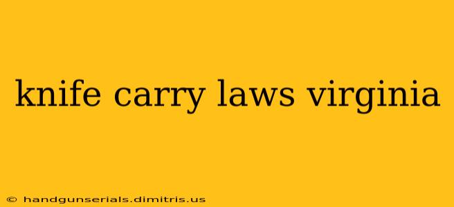 knife carry laws virginia