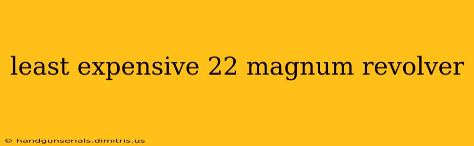 least expensive 22 magnum revolver