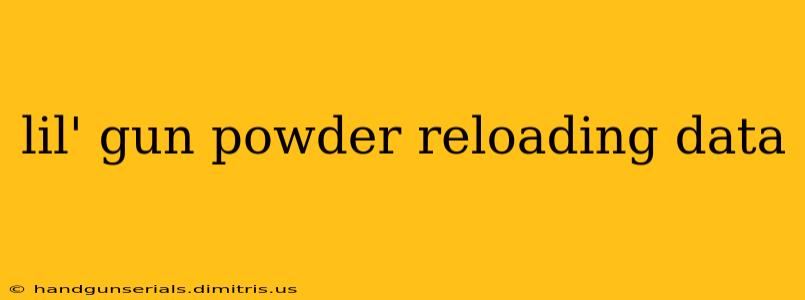 lil' gun powder reloading data