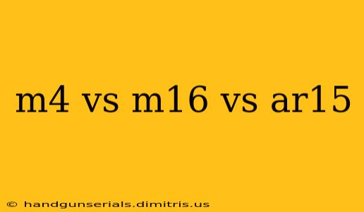 m4 vs m16 vs ar15