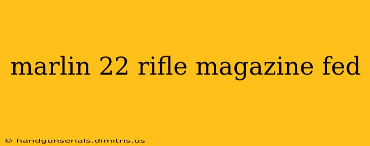 marlin 22 rifle magazine fed