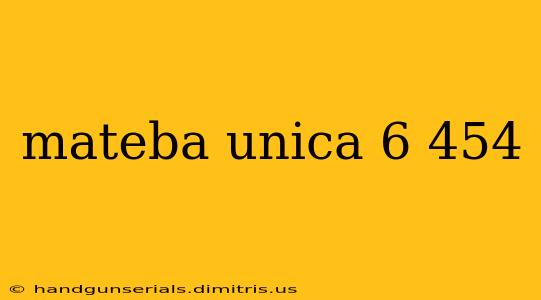 mateba unica 6 454