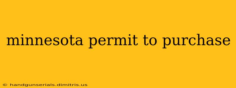 minnesota permit to purchase