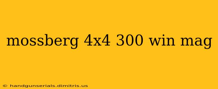 mossberg 4x4 300 win mag