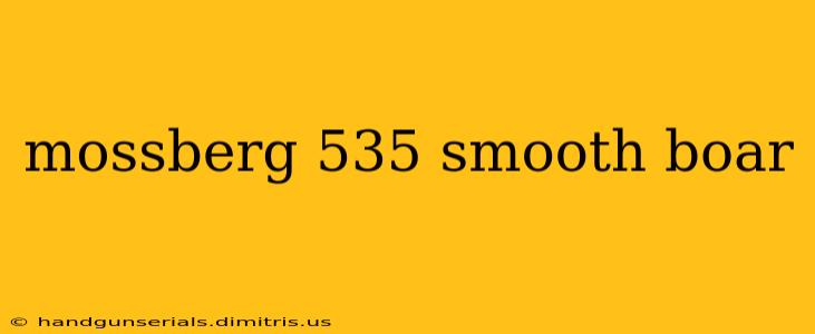 mossberg 535 smooth boar