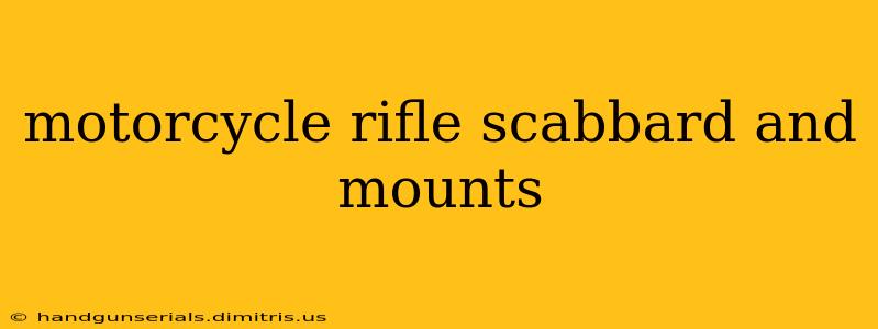 motorcycle rifle scabbard and mounts