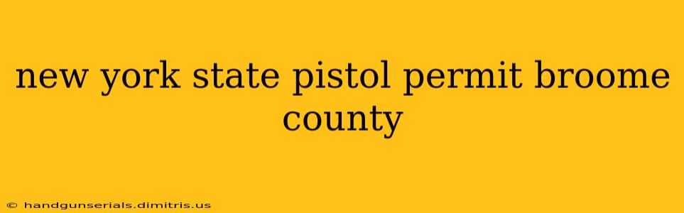 new york state pistol permit broome county