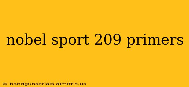 nobel sport 209 primers