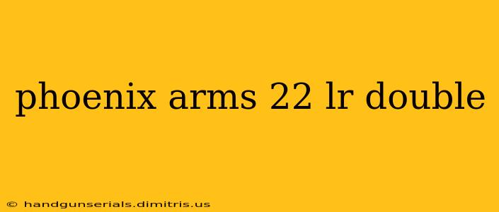 phoenix arms 22 lr double