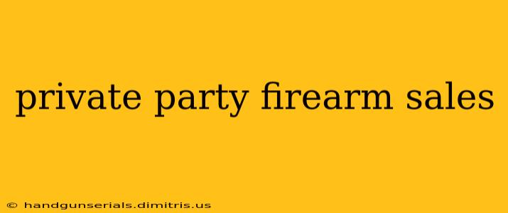 private party firearm sales