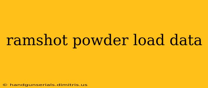 ramshot powder load data