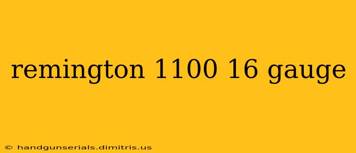 remington 1100 16 gauge