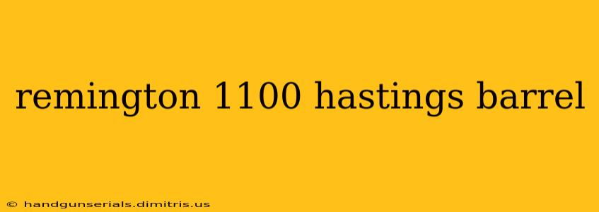 remington 1100 hastings barrel