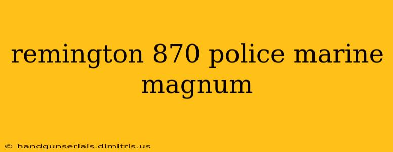 remington 870 police marine magnum