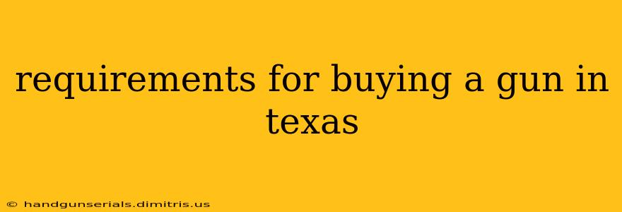 requirements for buying a gun in texas