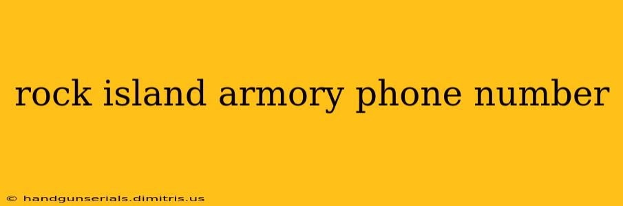 rock island armory phone number