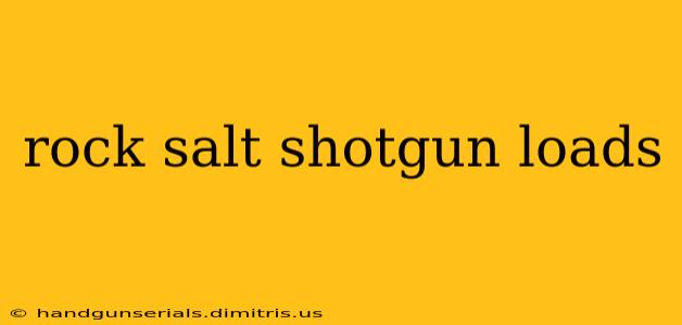 rock salt shotgun loads