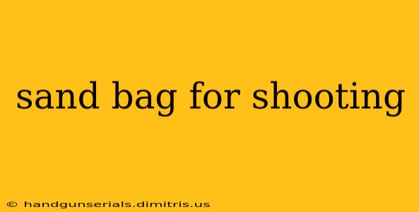 sand bag for shooting