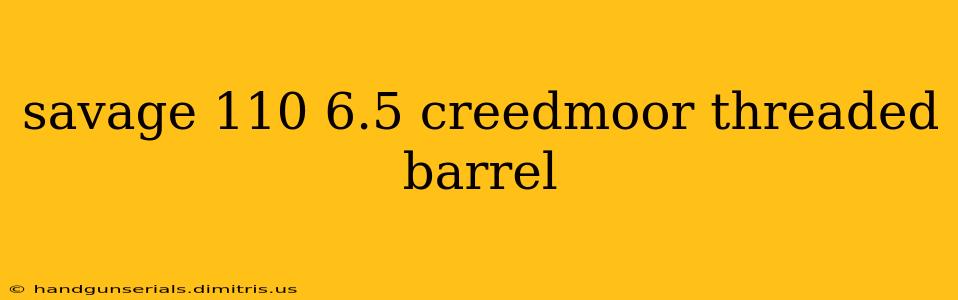 savage 110 6.5 creedmoor threaded barrel