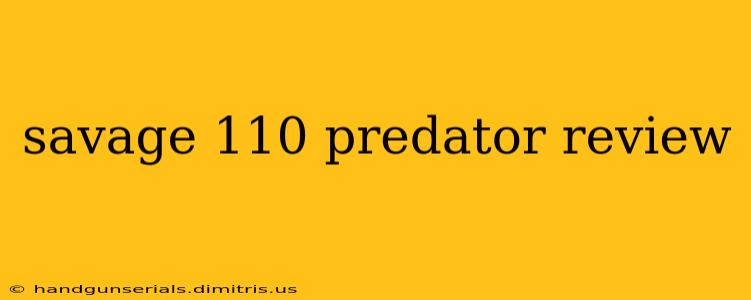 savage 110 predator review