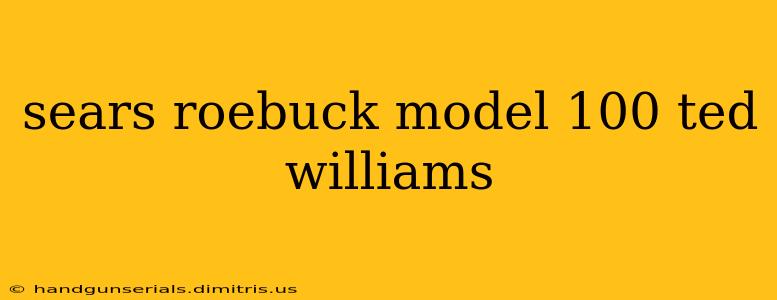 sears roebuck model 100 ted williams