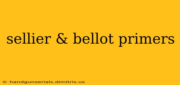 sellier & bellot primers