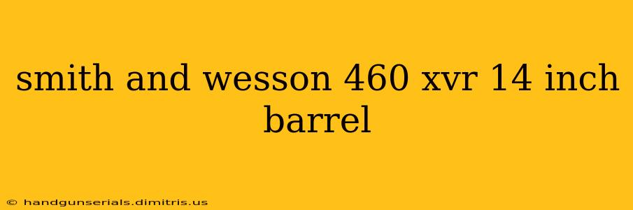 smith and wesson 460 xvr 14 inch barrel