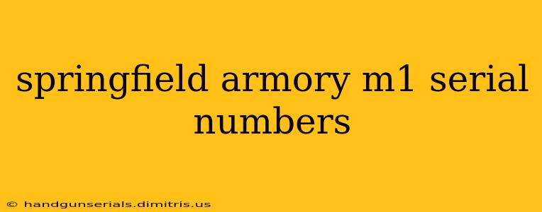 springfield armory m1 serial numbers