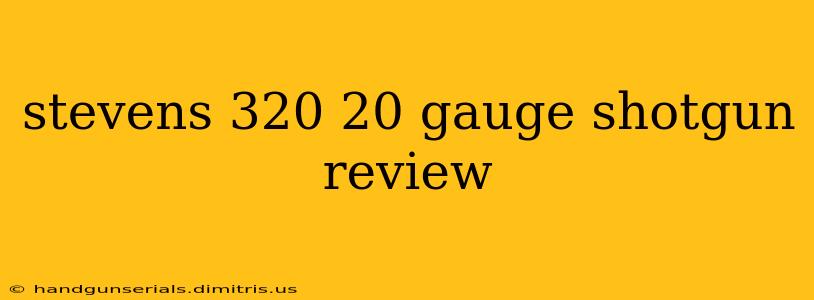 stevens 320 20 gauge shotgun review