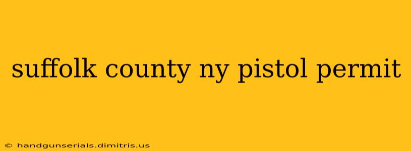 suffolk county ny pistol permit