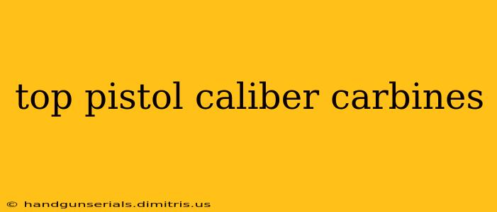 top pistol caliber carbines