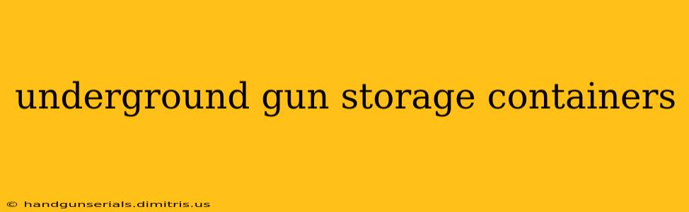 underground gun storage containers