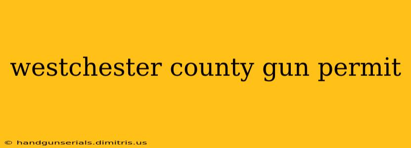 westchester county gun permit