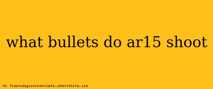 what bullets do ar15 shoot