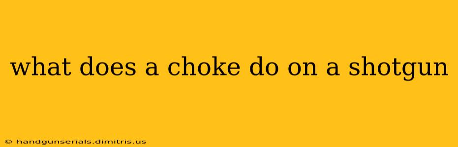 what does a choke do on a shotgun