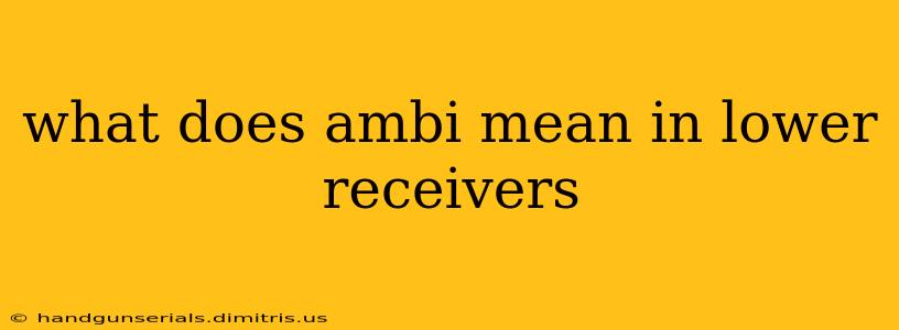 what does ambi mean in lower receivers