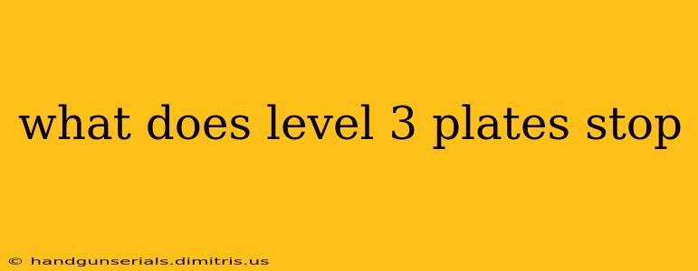 what does level 3 plates stop