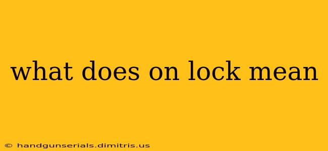 what does on lock mean