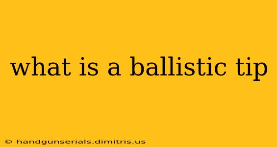 what is a ballistic tip