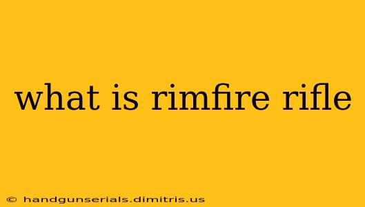 what is rimfire rifle