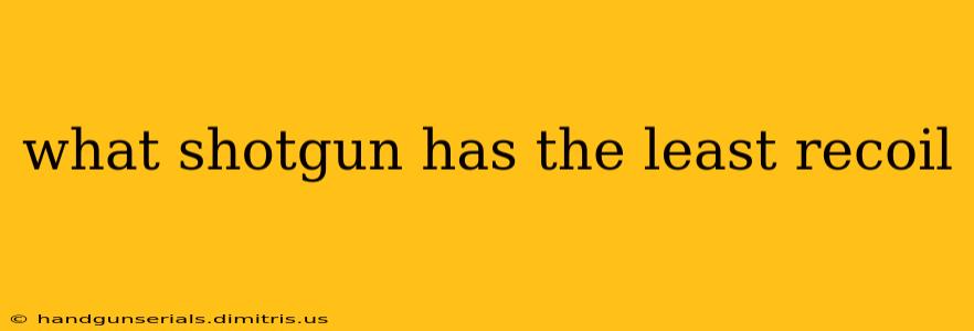 what shotgun has the least recoil