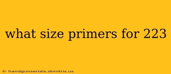 what size primers for 223