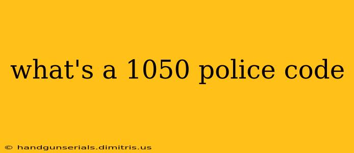 what's a 1050 police code