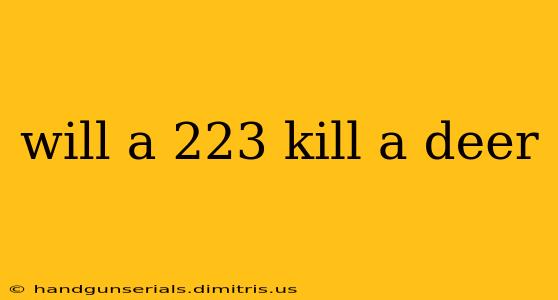 will a 223 kill a deer