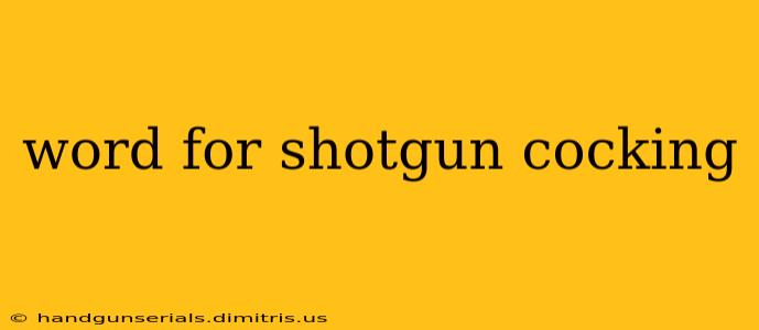 word for shotgun cocking